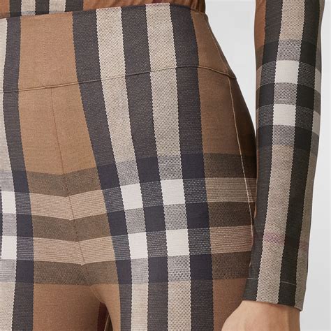 burberry leggings womens|check trim stretch jersey leggings.